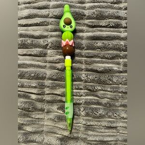 Cute Avocado-Themed Pencil with Green and Brown Accents